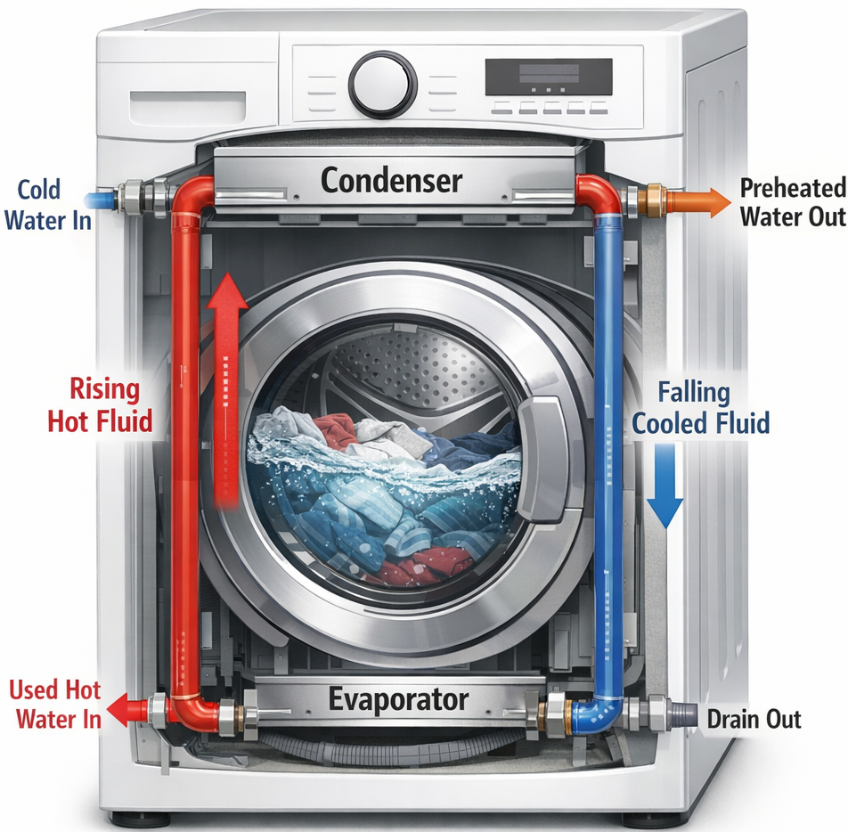 Loop thermosiphon recovery in appliances